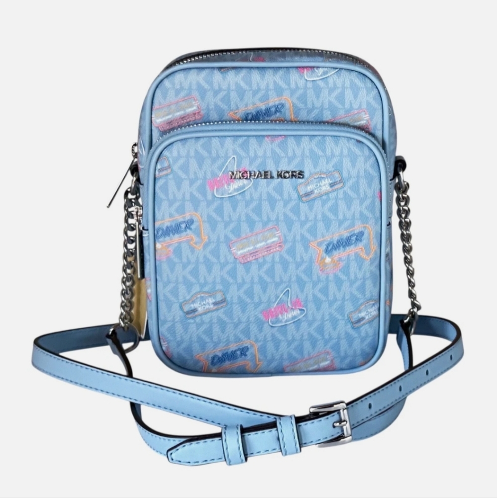 MICHAEL KORS JET SET TRAVEL FLIGHT CHAIN SHOULDER CROSSBODY BAG